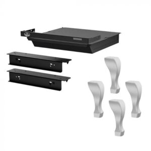 Osburn 1700 Wood Stove Brushed Nickel Cast Iron Traditional Leg Kit with Ash Drawer OA10248